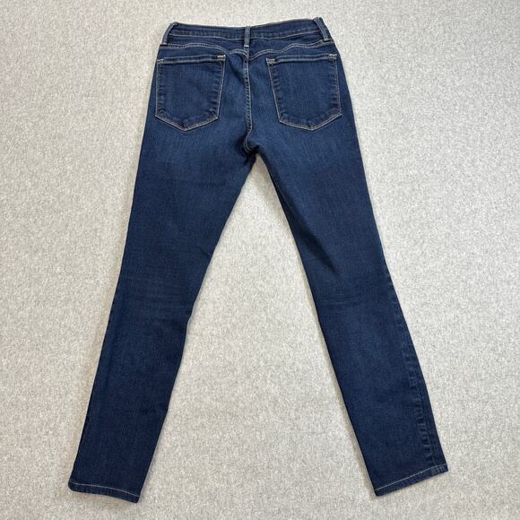 Frame Jeans WMNS SZ 30 Blue Denim Le Skinny de Jeanne Mid Rise Perfect Stretch - Picture 7 of 12